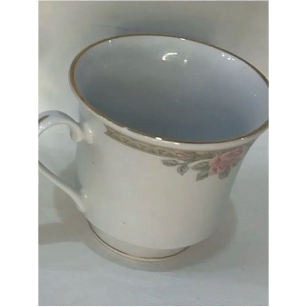 Crown Ming Fine China Jian Shiang One Cup 8 Oz Vintage Pink Rose Floral Gold